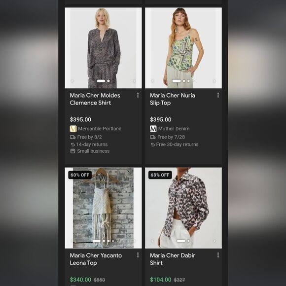 Maria Cher contrast minimalist black white top blouse size 2 - CL - Picture 14 of 14